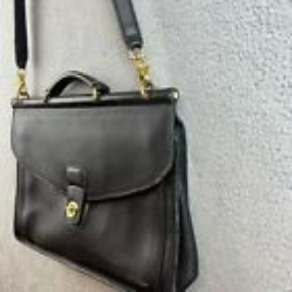 Coach Vintage Beekman black Leather Messenger Bag - Picture 3 of 4